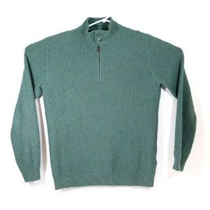 Massimo Dutti Mens M Green Cashmere Blend Sweater
